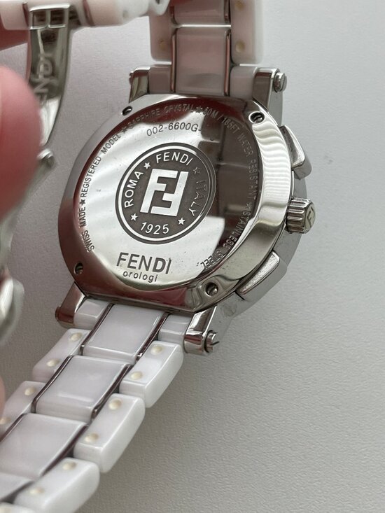 Fendi White Ceramic Chronograph Swiss Made Watch F662140 38mm main image 9